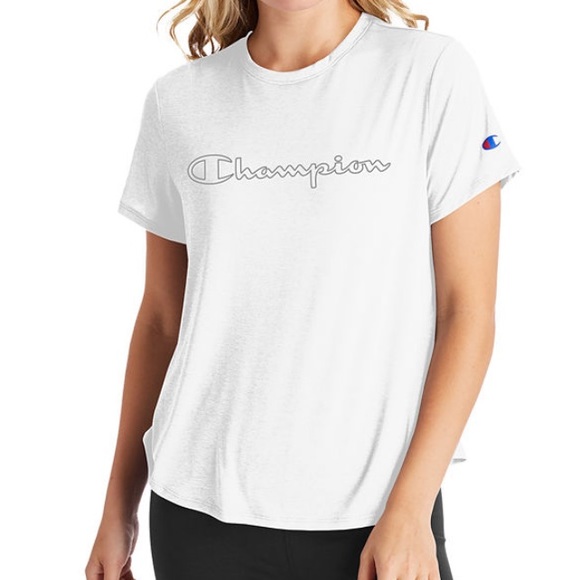 Champion Women Crew Neck Short Sleeve T-Shirt - Picture 1 of 2